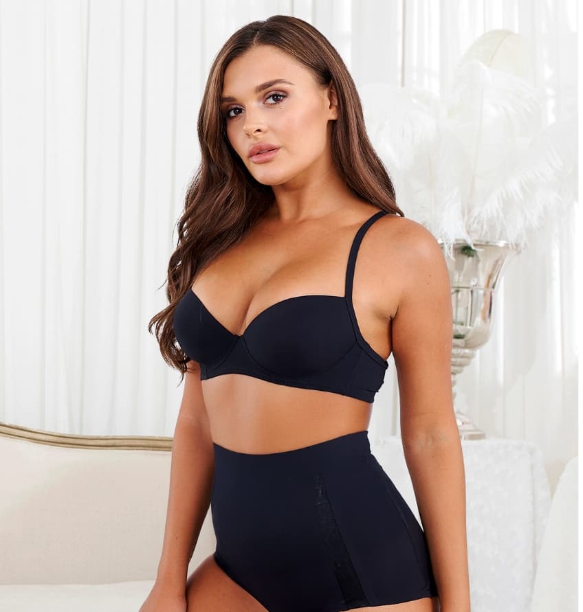 Beautiful Woman in black lingerie (model)