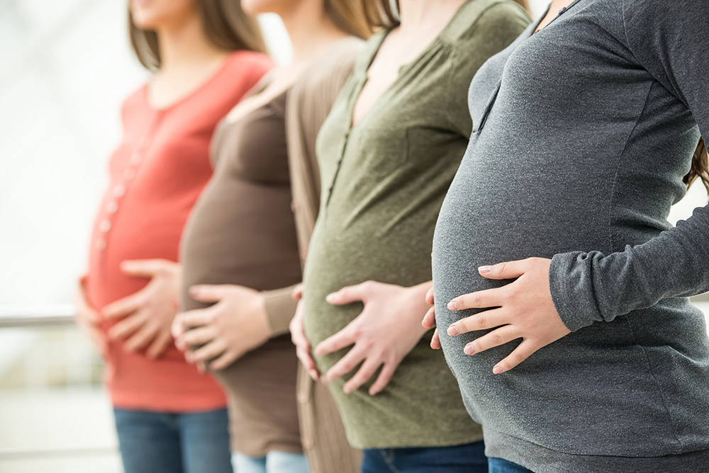 post-pregnancy women in an exercise class