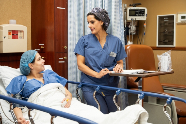 Patient recovering at Parker Center