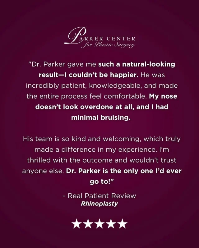Real Patient Review ✨

“I couldn’t be happier.” – Another thrilled rhinoplasty patient

When it comes to nose surgery, subtlety is key—and Dr. Parker is known for delivering refined, natural-looking results that enhance your features without looking overdone.

From minimal bruising to compassionate care, this transformation speaks for itself. 💛

Schedule your consultation today! ✨

⸻

📞 (201) 967-1212
📍 122 E Ridgewood Ave, Paramus, NJ 07652
🏙 Just 40 minutes from NYC at the Parker Center for Plastic Surgery

Actual patient results shown. Shared with permission. Please do not copy or repost.

#ParamusNJ #BergenCounty #NorthJersey #Rhinoplasty #UltrasonicRhinoplasty #PiezoRhinoplasty #NaturalResults #DrPaulParker #NJPlasticSurgery #NoseJob #BeforeAndAfter #FacialAesthetics #RhinoplastyExpert #RhinoplastyJourney