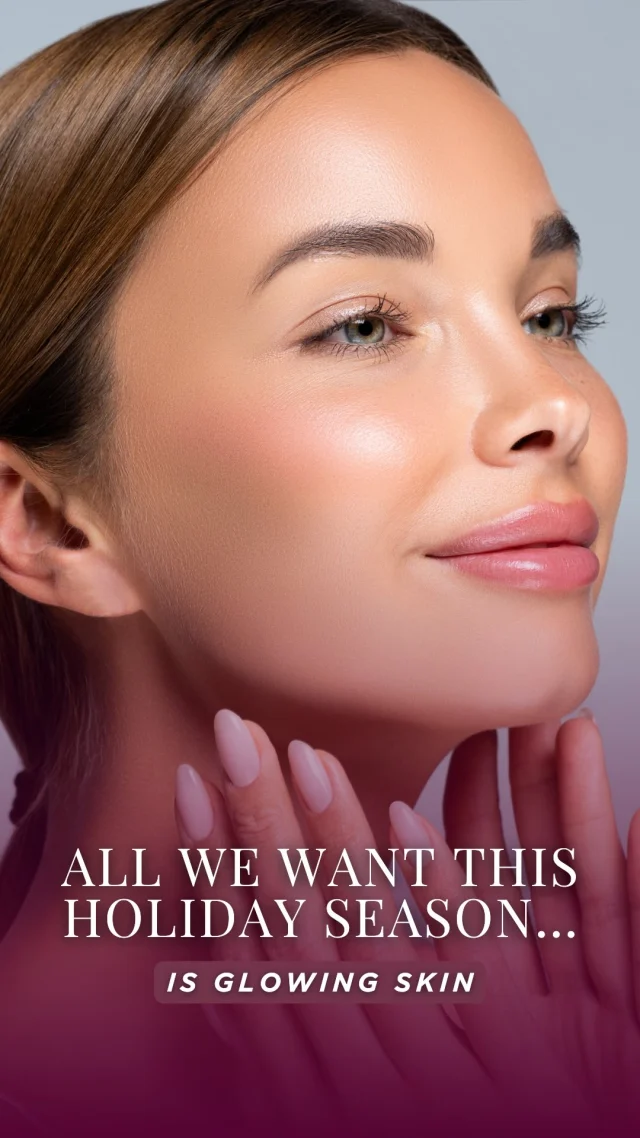 All we want this holiday season, is glowing skin! ✨ #facial #glowingskin #glowingskintips #giftsforall #lastminutegifts #medspa #parkercenter #paramusnj #bergencounty