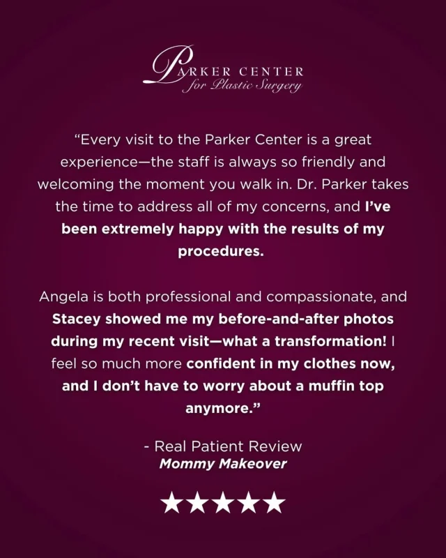 Real Patient Review✨

From the moment she walked into Parker Center, this patient felt welcomed, cared for, listened to, and fully supported. After her Mommy Makeover, her before-and-after photos revealed a transformation she never imagined possible. She feels confident in her clothes again—and no longer worries about a muffin top.

If you’ve been thinking about body contouring or a Mommy Makeover, connect with us today and explore your options with Dr. Paul Parker.

Ready to feel at home in your skin again?
Comment “MOMMY MAKEOVER” and we’ll send pricing, recovery info, and consultation availability. 💬👇

☎️ (201) 967-1212
🗺 122 E Ridgewood Ave, Paramus, NJ 07652
📍 Near NYC in Paramus, NJ

This is an actual patient of our practice. Photos released with consent.

#MommyMakeover #ConfidenceRestored #BodyRejuvenation #BreastLift #TummyTuck Liposuction ParkerCenter ParamusNJ BergenCountyMoms NorthJersey postbabybody NaturalResults PlasticSurgeryJourney StrongerThanEver